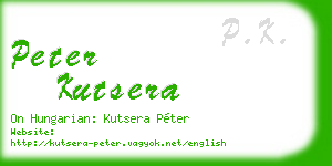 peter kutsera business card