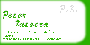 peter kutsera business card